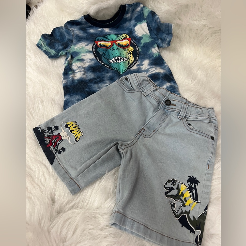 Dinosaur Shirt and short set  boys size 5